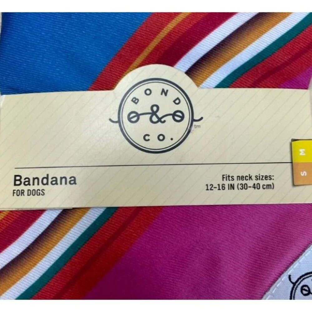 New Bond & Co Dog Bandana - Striped, Small/Medium (12-16 inch neck)